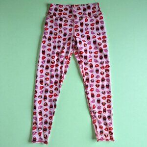 BRITTANY ALLEN Athleisure Project Runway Lipstick Print Workout Tights Leggings